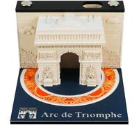 3D-Calendrier 2026 - Arc de Triomphe | Votre calendrier artisanal personnalisé avec modèle en papier 3D | Décoration de bureau originale & Décoration d'hiver enchanteuse