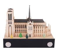3D-Calendrier hebdomadaire 2026 - Notre-Dame | Calendrier de bricolage personnalisé avec modèle architectural 3D en papier | Déco de bureau créative & figurine exclusive