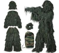 3D Camouflage Ghillie Suit, Neige Tenue Chasse, Desert Sniper Airsoft Camouflage Du Désert, Jungle Veste Pantalon Chapeau Ensemble De 5 Pièces Pour Adulte Enfant Pour Les Jeux Tactiques A,150