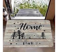 3D Camper Welcome Mat - Machine Washable, Soft and Absorbent Material, Perfect for Camping and RV Enthusiasts.-50x80cm