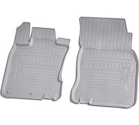 3D Caoutchouc Paillassons avant Pour Nissan Qashqai J11 Ab 2014> Gris Avec Bord