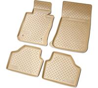 3D Caoutchouc Paillassons Pour BMW X1 E84 Année 2009 - 2015 Beige Avec Bordure