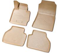 3D Caoutchouc Paillassons Pour BMW X4 F26 Année 2014 - 2018 Beige Ajusté à Bord