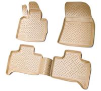 3D Caoutchouc Paillassons Pour BMW X5 E53 Année 1999 - 2006 Beige Ajusté à Bord