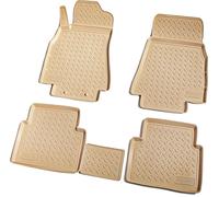 3D Caoutchouc Paillassons Pour Mercedes Classe A W169 2004-2012 Beige Avec Bord
