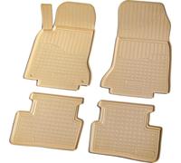 3D Caoutchouc Paillassons Pour Mercedes Classe B W246 2011-2018 Beige Avec Bord