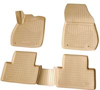 3D Caoutchouc Paillassons Pour Opel Zafira C Tourer 2011-2019 Beige Avec Bordure