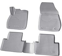 3D Caoutchouc Paillassons Pour Opel Zafira C Tourer 2011-2019 Gris Avec Bordure