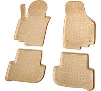 3D Caoutchouc Paillassons pour Skoda Yeti Type 5L Bj 2009-2017 Beige Avec Rand
