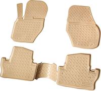 3D Caoutchouc Paillassons pour Volvo S60 Type Y20 Bj 2010-2018 Beige Avec Bord