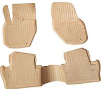 3D Caoutchouc Paillassons pour Volvo V60 I Bj 2010-2018 Beige Ajustement à Bord