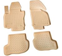3D Caoutchouc Paillassons Pour VW Golf V+ VI Bj 2003 - 2012 Beige Avec Bordure