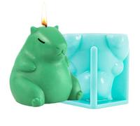 3d Capybara Mold, Animal Candle Molds, Ice Cream Mousse Form, Chocolate Cast, Detailed Silicone Design, Food Safe Flexible, Perfect for Cake Decorating, and Iced Cubes 2.72x3.27x3.19 Inches