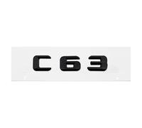 3D Car Tail Letter Stickers Badge Compatible with C Class C32 C36 C43 C55 C63 C180 C200 C220 C230 Auto Rear Trunk Emblem(C63-Black)