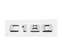 3D Car Tail Letter Stickers Badge Compatible with C Class C32 C36 C43 C55 C63 C180 C200 C220 C230 Auto Rear Trunk Emblem(C180-Silver)