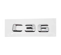 3D Car Tail Letter Stickers Badge Compatible with C Class C32 C36 C43 C55 C63 C180 C200 C220 C230 Auto Rear Trunk Emblem(C36-Silver)