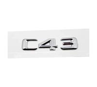 3D Car Tail Letter Stickers Badge Compatible with C Class C32 C36 C43 C55 C63 C180 C200 C220 C230 Auto Rear Trunk Emblem(C43-Silver)