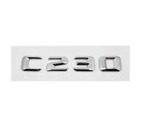 3D Car Tail Letter Stickers Badge Compatible with C Class C32 C36 C43 C55 C63 C180 C200 C220 C230 Auto Rear Trunk Emblem(C230-Silver)