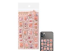 3D Cartoon Stickers - Reusable Animal Felt Decals, Cute Phone Decorations for Crafts, Soft Texture Embellishments, Adhesive Pop-Up Kit with Tactile Finish, Scrapbook Supply Set for Journaling