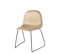 3D Chaise empilable Chêne - Sledge base Patins en feutre Gubi - 5715015994453