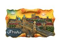 3D Charles Bridge Vltava Praha Prague République Tchèque Réfrigérateur Aimant Voyage Autocollant Souvenir