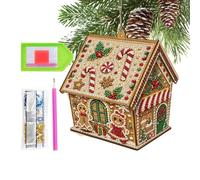 3D Christmas House Shape Craft - Rhinestone Art Ornament Kit | Sparkling Rhinestone Art Design - Creates A Stunning 3D Christmas House Ornament That Catches The Light Beautifully