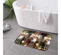3D Christmas Nutcracker Trio Non-Slip Doormat Floor Mat Carpet Rug for Kitchen Entrance Home Balcony Footpad Mats-40x60cm