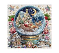 3D Christmas Snow Globe Puzzle Activité engageante Belle décoration Interrupteur serré Fit Clear Quality Quality Célébration Activités familiales pour cheminée Chambre de Chambre Études DÉCOR Home