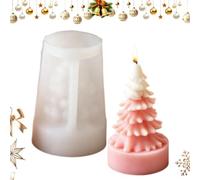 3D Christmas Tree Candle Mold - Pine Tree Silicone Mold | DIY Holiday Craft | Non-Stick & Reusable Silicone, Multi-Use Casting Mold for Candle Making, Resin, Soap, Plaster & Baking