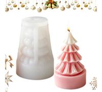 3D Christmas Tree Candle Mold - Pine Tree Silicone Mold | DIY Holiday Craft | Non-Stick & Reusable Silicone, Multi-Use Casting Mold for Candle Making, Resin, Soap, Plaster & Baking