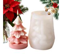 3D Christmas Tree Candle Mold - Pine Tree Silicone Mold | DIY Holiday Craft | Non-Stick & Reusable Silicone, Multi-Use Casting Mold for Candle Making, Resin, Soap, Plaster & Baking