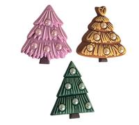 3D Christmas Tree Fridge Magnets, 3pcs, 3D Christmas Tree Fridge Magnets, Waterproof Magnetic Stickers | Holiday Refrigerator Decoration for Whiteboard, Office, Winter Home Festive Season Display
