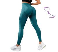 3D Compression Leggings, High Waist Tummy Control Resistance Band Legging, Scrunch Butt Lift Sport Pant, Toned Leg & Buttock (B,TG)