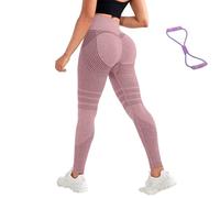 3D Compression Leggings, High Waist Tummy Control Resistance Band Legging, Scrunch Butt Lift Sport Pant, Toned Leg & Buttock (C,S)