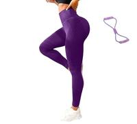 3D Compression Leggings, High Waist Tummy Control Resistance Band Legging, Scrunch Butt Lift Sport Pant, Toned Leg & Buttock (F,TTG)