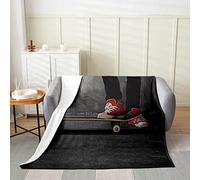 3D Couverture Skateboard Couverture Polaire 130x150, Couvertures Thème du Mouvement Couverture Flanelle Adolescents, Garçons Et Enfants Plaid Doux et Chaud Microfibre, pour Canapé lit et Chaise
