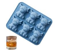 3D Cow Ice Mold - Silicone Tray Set, Fun Animal Shape Cube Maker for Chilled Beverages, Creative Freezer Accessory Tool, Novelty Drink Decoration for Water Cocktails Baking Kitchen Refrigerator Party