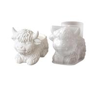 3D Cow Mold Kit - 10 x 5.5 x 7.5 cm Silicone Craft Vase Mold, Soft Reusable Design | Creative Aromatherapy Supply, Charming Decoration Element For Desktop School Weekday Living Space