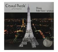 3D Crystal Eiffel Tower Jigsaw Puzzle Black 96 Pieces Black for Ages 14+ and Up