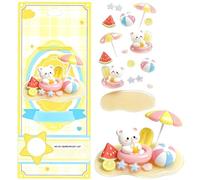 3D Crystal Stickers - Transparent DIY Decorative Decals, Waterproof Glossy Finish, Stackable Aesthetic Design | For Phone Case, Water Bottle, Scrapbook, Journaling