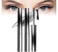 3D Curling Eyelash Iron Mascara, Iron Brush Mascara Waterproof,Non-Clumping Flake Proof Natural Thickening Lengthening Long Lasting Bristleless Mascara (Black-2pcs)