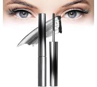 3D Curling Eyelash Iron Mascara, Iron Brush Mascara Waterproof,Non-Clumping Flake Proof Natural Thickening Lengthening Long Lasting Bristleless Mascara (Black-1pcs)