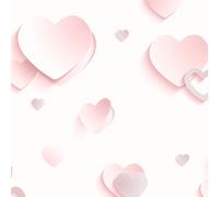 Muriva Papier peint 3D Cœurs pailletés rose J92603 Neuf