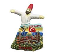 3D Danseur Istanbul Turquie Réfrigérateur Réfrigérateur Aimant Touristique Souvenirs À La Main Céramique Artisanat Magnétique Autocollants Maison Cuisine Décoration Voyage Cadeau