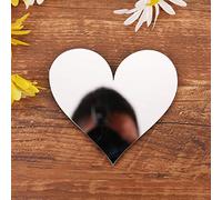 3D DIY Lettres Alphabet Décoratives Argent, Créatif Acrylique Surface du miroir Alphabet 26 lettres autocollant mural Fête de la décoration de la maison (Heart)