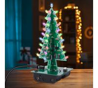 3D DIY Sapin de Noël Kits LED Électronique Soudure Kit Lumières Clignotantes Colorées, 7 Couleurs PCB Science Project