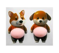 3D Dog, Super Soft Silicone Anti-Collision Sticker, Super Soft Silicone Anti-Collision Sticker, 3D Animal Big Belly Stickers For Doors, And Home Decor (, Kitten, Puppy)