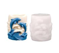 3D Dolphin Wave Candle Mold | Theme Silicone Candle Mold | Reusable DIY Çandle & Resin Craft Ḿold For Aromatherapy Candles, Soap Making & Home Decor