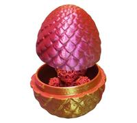 3D Dragon Egg - Animaux Imprimés rrose Bear Toy | Pâques De Panier De Pâques Sobers Decorative Creature Model Fidget Tools, Fantasy Collectable Hatchable Ornement pour Les Passionnés Garçons Girls