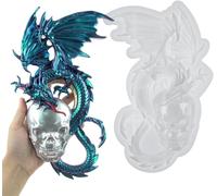 3d Dragon Skull Mould Resin Epoxy Mould, Silicone Animal Moulding Skull Ornament Wall Art Resin Molds For Diy Halloween Wall Decoration, Home Decor